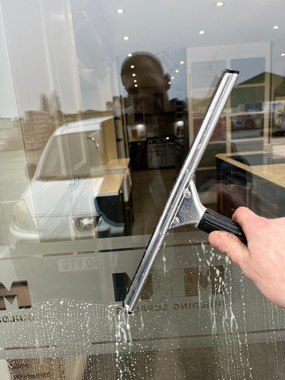 Commercial shopfront window cleaning